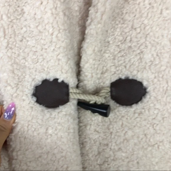 J. Crew Cream Sherpa Coat K2605 - Picture 5 of 10